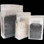 (FBM UP-RANGE) Frosted square bottom / flat pouch + zipper - Small Matte 100 x 180 + 50 BG