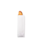 Flat & Satchel Bags (white) greaseproof food bags - Hotdog (90/100mm wide (+ 45mm gusset) x 250mm high) * Short (p/1000)