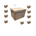 Document file boxes (A3) lid + Base combo  (430mm(L)x 330mm(W) x 315mm (H)(Priced per :1 Box) (Minimum: 5 to order)