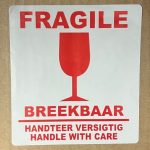 LABEL ( FRAGILE) Handle With Care (Small100 x 92) (per 250 labels)