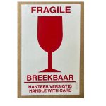 LABEL ( FRAGILE) Handle With Care (Large 102 x 150) (per 250 labels)