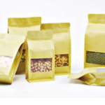 Kraft Standup pouches (Large) (180mm x 280mm + 80 gusset) 8-side (mx-005-05)