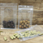 (MX-077-04) Transparent / clear pouch + zipper  (8-side) quad - ( 160mm x 260mm + 80mm BG) (P/200 Bags) IMPORT