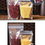 (MX-009-03) Metalized / clear pouch + zipper - ( 120mm x 170mm + 40mm BG)  Metalized (P/50 Bags) IMPORT