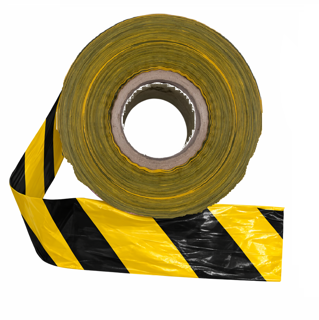 barrier yellblk Barrier security line tape (72mm x 500m) yellow/black (Hazard tape) - Image 1