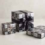 Gift and Present Wrapping paper (500mm) Baby shower  / party wrap (Black and Silver) * 100m roll