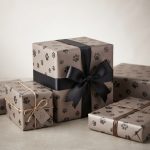 Giftwrap and Present Wrapping paper (500mm Width x 50m Long) Kraft Animal (Black on Brown) * 50m roll * Paws
