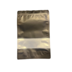 （MX-102-6）black kraft (180 x 260 (+40mm) ) paper stand up pouch with matte window  (p/1)