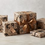 Giftwrap and Present Wrapping paper (500mm Width x 50m long) Kraft Animal (Black on Brown) * 50m roll * BIG 5
