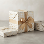 Giftwrap and Present Wrapping paper (500mm Width x 50m Long) Party (Dot Brown ) * 50m roll *